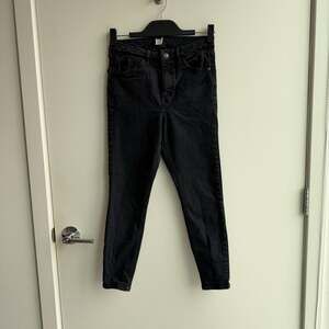 Topshop Tall Joni Black High Waisted Skinny Jeans W29 L28